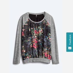 Kut from the Kloth Benter Mixed Material Top, Sz m